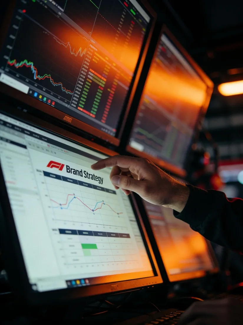 Estratega analizando datos en pantallas